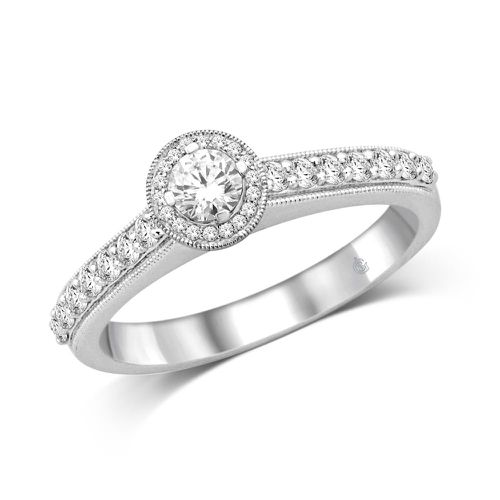 K White Gold 5/8 Ct.Tw Diamond Engagement Ring - Star Significance - Modalova