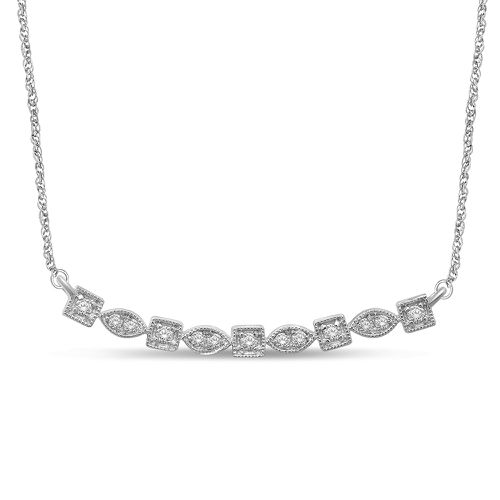K White Gold 1/5 Ct.Tw. Diamond Stackable Necklace - Star Significance - Modalova
