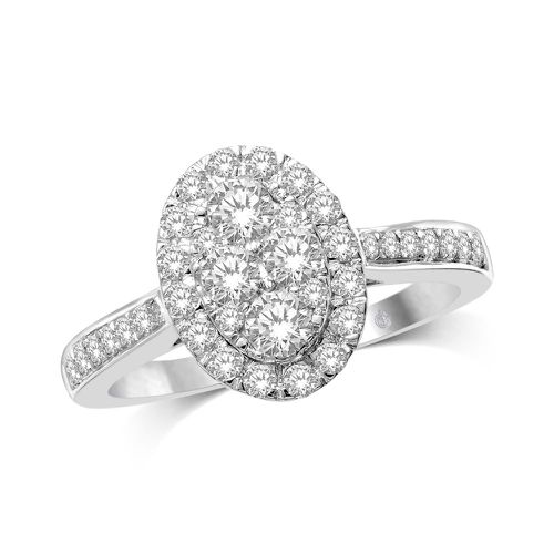 K White Gold 9/10 Ct.Tw Diamond Fashion Ring - Star Significance - Modalova