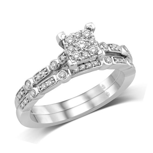 K White Gold 3/8 Ct.Tw.Diamond Fashion Bridal - Star Significance - Modalova