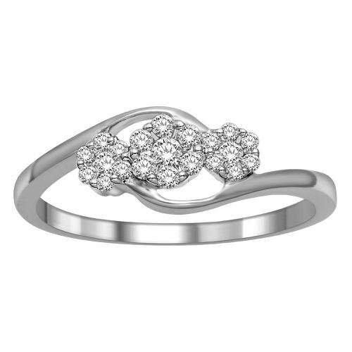 K White Gold 1/5 Ct.Tw.Diamond Fashion Ring - Star Significance - Modalova