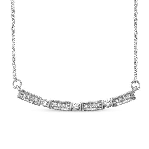 K White Gold 1/6 Ct.Tw. Diamond Stackable Necklace - Star Significance - Modalova