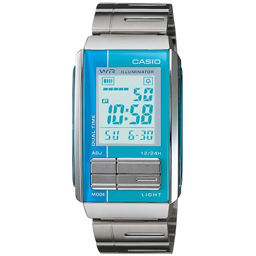 Women's Watch - Futurist Grey Dial Bracelet Dual Time Digital / LA-201W-2A2 - Casio - Modalova