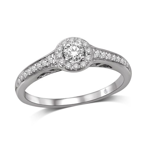 K White Gold 1/3 Ct.Tw.Diamond Engagement Ring - Star Significance - Modalova