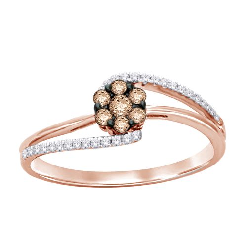 K Rose Gold 1/4 Ct.Tw. Diamond Fashion Ring - Star Significance - Modalova
