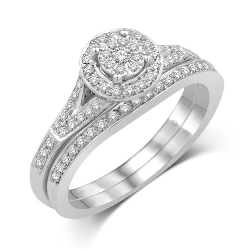K White Gold 2/5 Ct.Tw.Diamond Fashion Bridal - Star Significance - Modalova