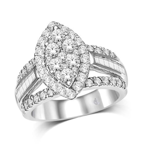 K White Gold 2 Ct.Tw. Diamond Engagement Ring - Star Significance - Modalova
