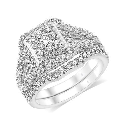 K White Gold 1 1/10 Ct.Tw. Diamond Bridal Ring - Star Significance - Modalova