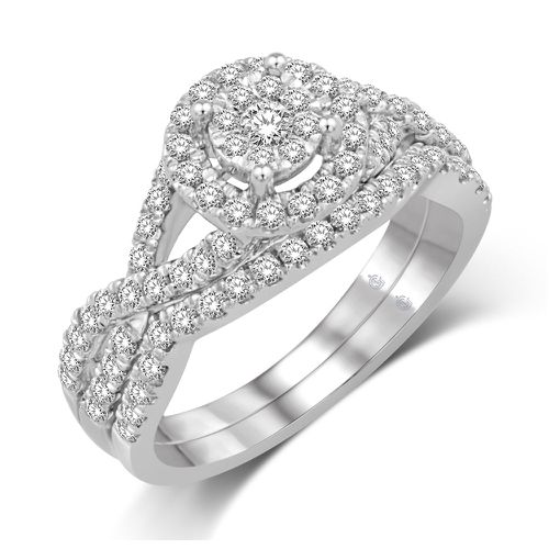 K White Gold 1 Ct.Tw. Diamond Fashion Bridal - Star Significance - Modalova