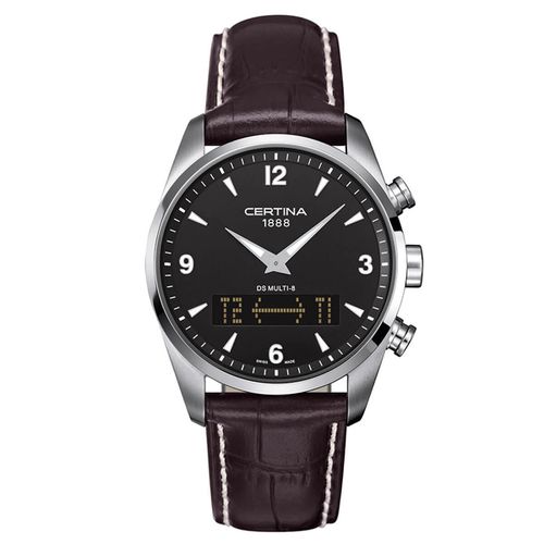 Men's Quartz Watch - DS Multi-8 Ana-Digi Dial Brown Strap / C020.419.16.057.00 - Certina - Modalova