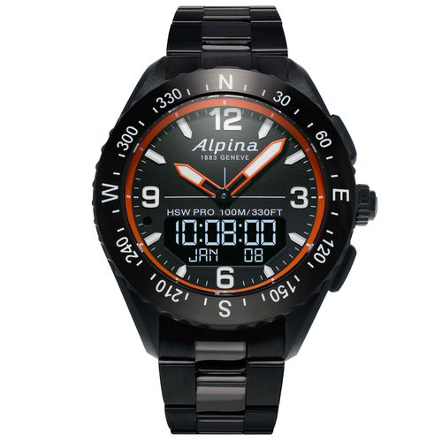 Men's Smartwatch - AlpinerX HSW Black Dial / AL-283LBO5AQ6B - Alpina - Modalova