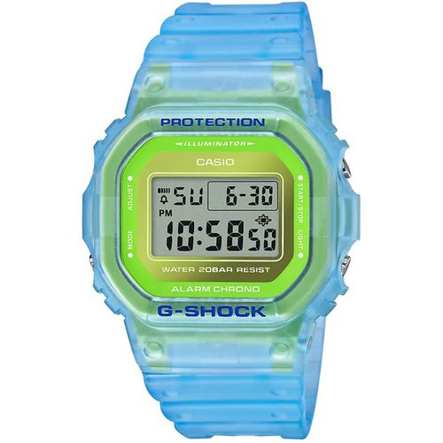 Men's Digital Watch - G-Shock Alarm Blue Semi Transparent Strap / DW5600LS-2 - Casio - Modalova