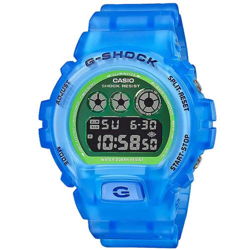 Men's Digital Watch - G-Shock Day-Date-Month Blue Resin Strap / DW6900LS-2 - Casio - Modalova