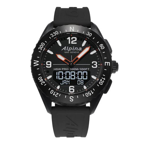 Men's Strap Smartwatch - AlpinerX HSW Compass Black Rubber / AL-283LBB5AQ6 - Alpina - Modalova