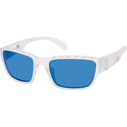 Men's Sunglasses - Crystal Rectangular Frame Blue Lens / SP0007 26X - Adidas - Modalova