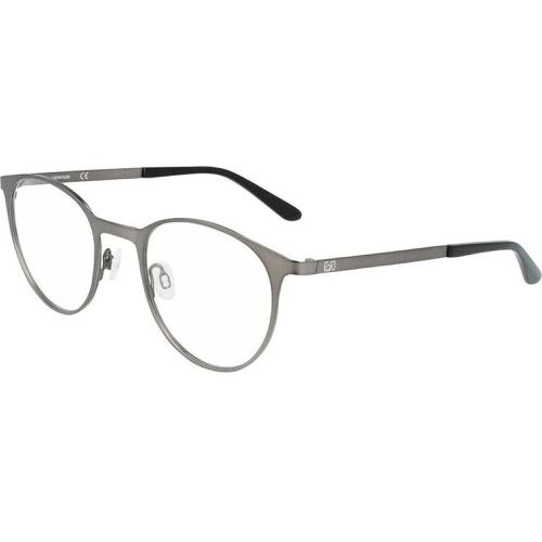 Unisex Eyeglasses - Gunmetal Metal Round Frame / CK21117 008 - Calvin Klein - Modalova