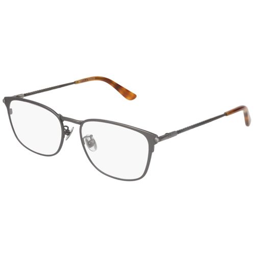 Men's Eyeglasses - Rectangular Metal Frame / BV0186O 002 - Bottega Veneta - Modalova