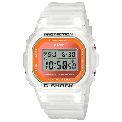 Men's Digital Watch - G-Shock Alarm White Semi Transparent Strap / DW5600LS-2 - Casio - Modalova