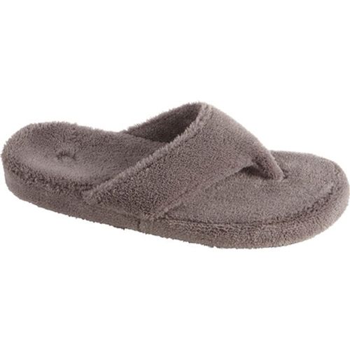 Women’s Slippers - Spa Thong Comfort Grey Terry, Medium / A10454GRYWM - Acorn - Modalova