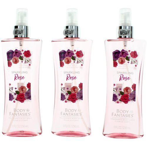 Body Fantasies Women's Body Spray - Sparkling Roses Fragrance, 3 Pack 8 oz - Parfums De Coeur - Modalova