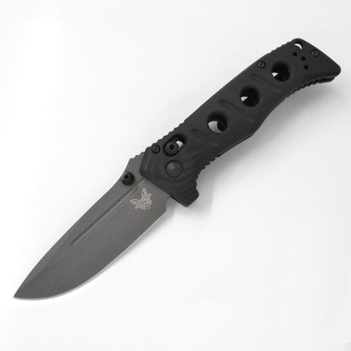 Folding Knife - Mini Adamas Tungsten Gray Blade Black G10 Handle / 273GY-1 - Benchmade - Modalova