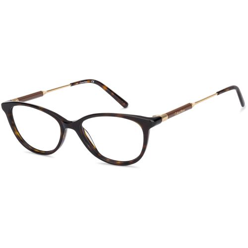 Women's Eyeglasses - Brown Plastic Cat Eye / CK5986 201 - Calvin Klein - Modalova