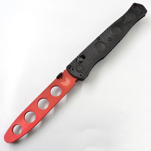 Folding Trainer - SOCP Red Blunt Steel Blade Black CF-Elite Handle / 391T - Benchmade - Modalova