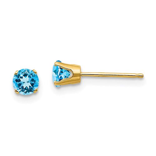 K 4mm December/Blue Topaz Post Earrings - Jewelry - Modalova