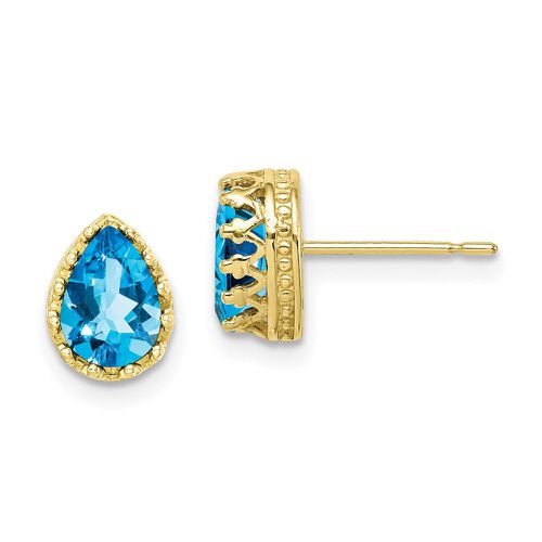 K Tiara Collection 8mm Polished Pear Sky Blue Topaz Earrings - Jewelry - Modalova