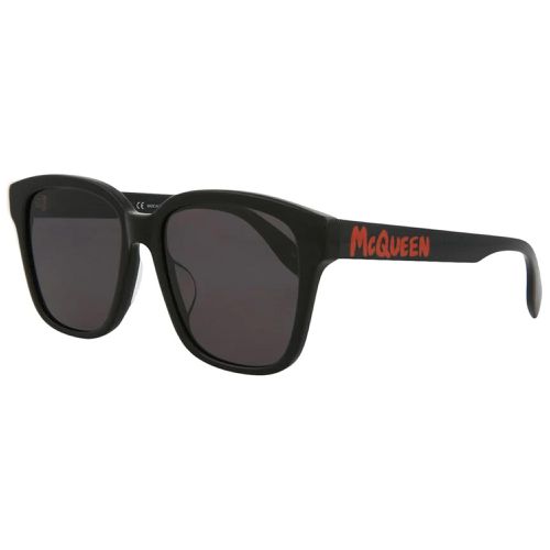 Women's Sunglasses - Grey Oversized Lens / AM0331SK-30011454002 - Alexander McQueen - Modalova