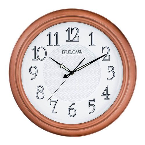 Indoor/Outdoor Wall Clock - Providence Aged Copper Finish Illuminated / C4866 - Bulova - Modalova
