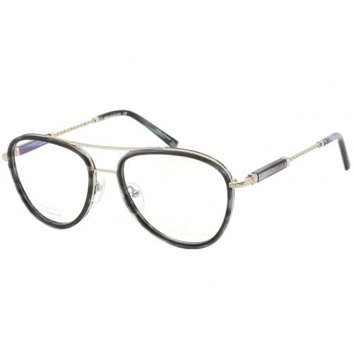 Men's Eyeglasses - Shiny Silver and Grey Aviator Shaped Frame / PC75070 C02 - Charriol - Modalova