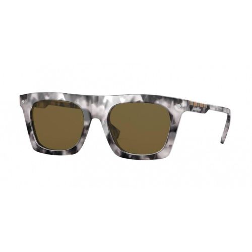Men's Sunglasses - Grey Havana Frame Brown Lens / 0BE4318 389473 - BURBERRY - Modalova