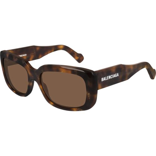 Women's Sunglasses - Havana Full Rim Square Frame / BB0072S 2 - Balenciaga - Modalova
