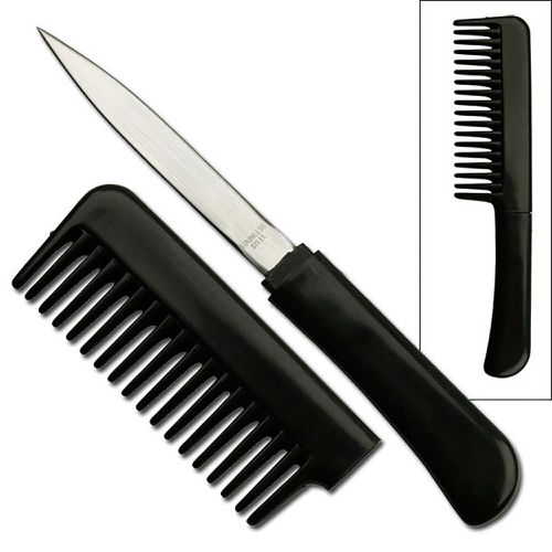 Comb Knife - Fixed Steel Blade with Black Nylon Fiber Handle / PK-107 - BladesUSA - Modalova