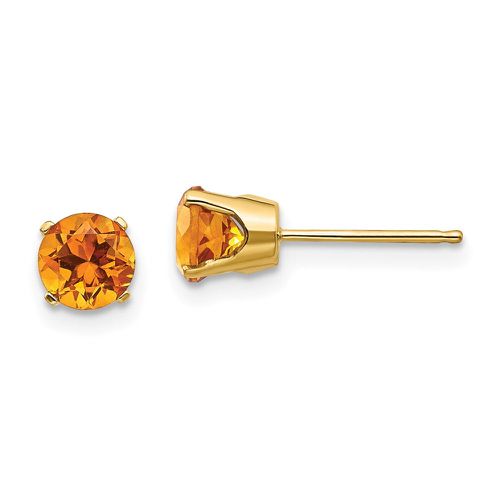 K 5mm Citrine Earrings - November - Jewelry - Modalova