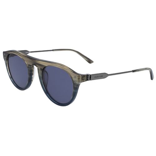 Men's Sunglasses - Taupe Blue Horn Grad Frame / CK20701S 275 - Calvin Klein - Modalova