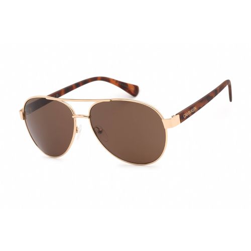 Women's Sunglasses - Full Rim Gold Metal Aviator / CK19316S 717 - Calvin Klein Retail - Modalova