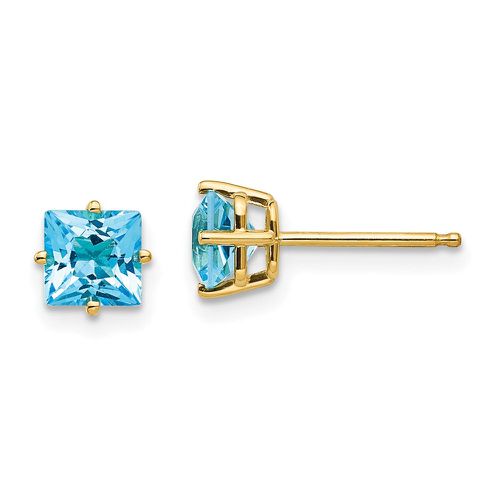 K 5mm Square Post Earring Mountings No Stones Included No Backs - Jewelry - Modalova