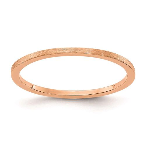 K Rose Gold 1.2mm Flat Satin Stackable Band - Stackable Expressions - Modalova