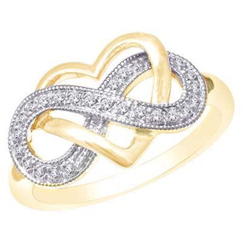 K Two Tone 1/10 Ct.Tw. Diamond Fashion Ring - Star Significance - Modalova