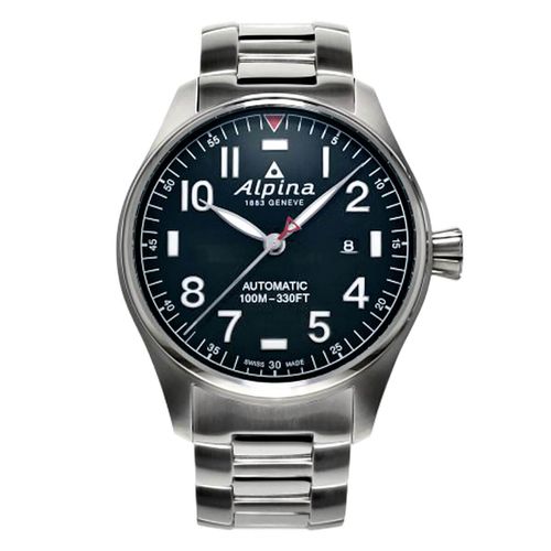 Men's Bracelet Watch - Startimer Pilot Automatic Navy Blue Dial / AL-525NN4S6B - Alpina - Modalova