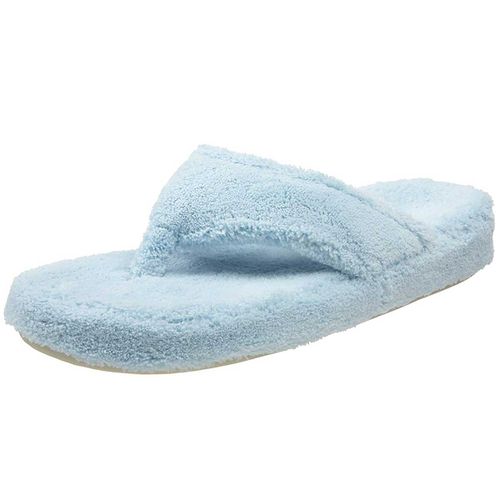 Women's Slippers - Contoured Footbed Thong, Powder Blue, Large / A10454AEVWL - Acorn - Modalova