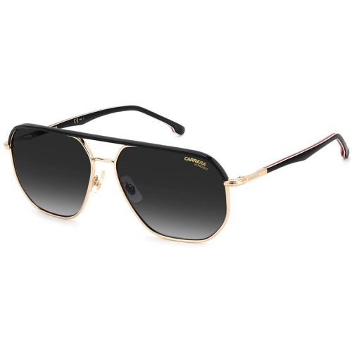 Men's Sunglasses - Full Rim Geometric Frame Grey Shaded Lens / CA304S 0W97 - Carrera - Modalova