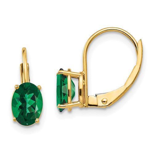 K 7x5mm Oval Mount St. Helens Leverback Earrings - Jewelry - Modalova