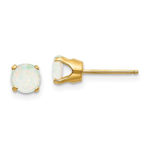 K 5mm Opal Earrings - October - Jewelry - Modalova