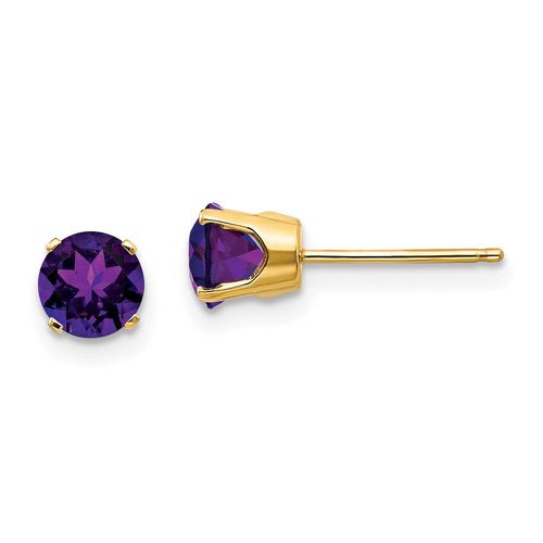 K 5mm Amethyst Earrings - February - Jewelry - Modalova