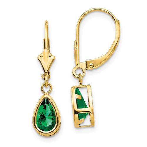 K 8x5mm Pear Mount St. Helens Leverback Earrings - Jewelry - Modalova