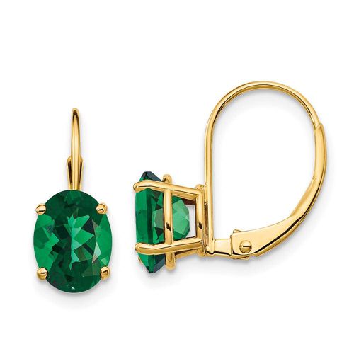 K 8x6mm Oval Mount St. Helens Leverback Earrings - Jewelry - Modalova