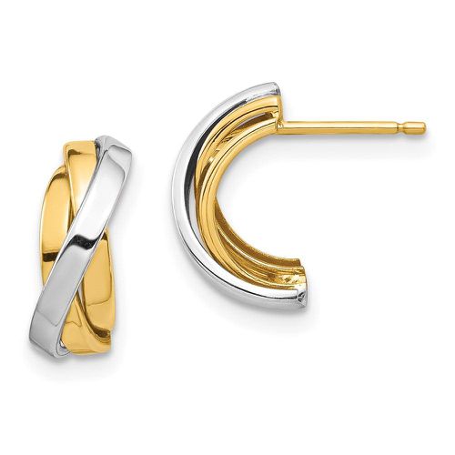 K & White Rhodium Triple C-Hoop Post Earrings - Jewelry - Modalova